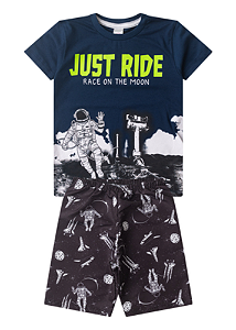 Conjunto Infantil Menino Just Rid Astro Azul