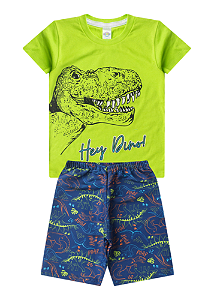 Conjunto Infantil Menino Verão Hey Dino