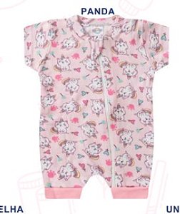 Macacão Bebê Menina Curto Cat Unicórnio