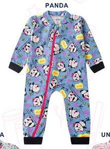 Macacão Bebê Menina Longo Pandinha Love