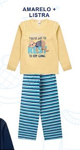 Pijama Menino Manga Longa Preguiça Rest