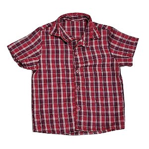 Camisa Xadrez Adulto Vermelho Vinho