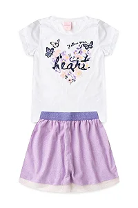 Conjunto  Infantil Feminino Siga Seu Coração