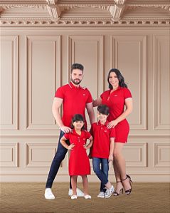 Vestido Polo Infantil Vermelho