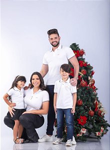 Camisa Polo Adulto Plus Size Branco