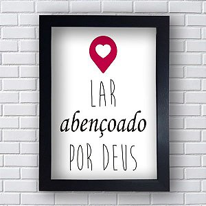 LAR ABENÇOADO POR DEUS | quadro decorativo, que traz leveza para seu lar.