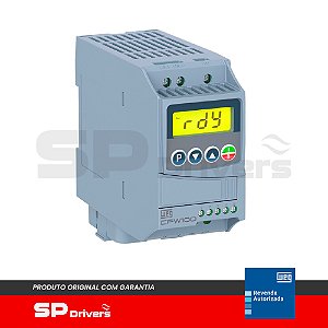 INVERSOR MONOFÁSICO 200-240V 2,6A 0,5CV CFW100B02P6S220G2 WEG