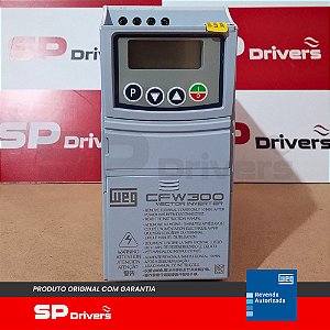 INVERSOR TRIFÁSICO 200-240V 1,6A 0,25CV CFW300A01P6T2NB20 WEG
