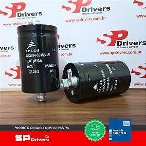 CONJUNTO CAPACITOR ELETROLITICO 1,5mF 400V PARA INVERSOR FREQUENCIA