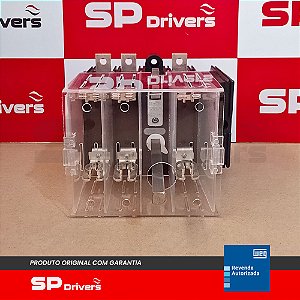 CHAVE SECCIONADORA ROTATIVA PORTA FUSIVEL RFW 100A 3 POLOS COM MANOPLA NH000 Ui=690 Volts
