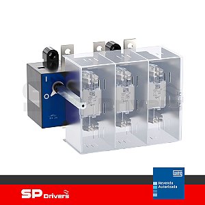 CHAVE SECCIONADORA ROTATIVA PORTA FUSIVEL RFW 250A 3 POLOS COM MANOPLA NH1 Ui=690 Volts