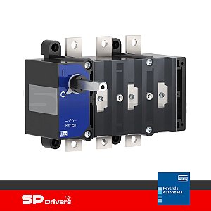 CHAVE SECCIONADORA ROTATIVA RIW 250A 3 POLOS COM MANOPLA Ui=690 Volts