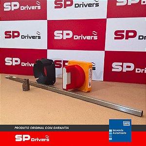 MANOPLA PARA PORTA PAINEL PLASTICO MRX RIF HSE 31 mm 600 mm VERMELHA ATE 1000V