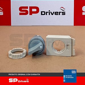 COMUTADOR CEW-CKM2F45-10000000 KNOB ECONOMICO FIXO 22 mm DE RESINA TERMOPLASTICA Ui=690 Volts