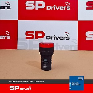 SINALEIRO CEW-SM1-D13 MONOBLOCO VERMELHO 22 mm DE RESINA TERMOPLASTICA 110V 50/60Hz