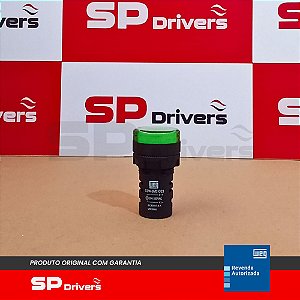 SINALEIRO CEW-SM2-D23 MONOBLOCO VERDE 22 mm DE RESINA TERMOPLASTICA 220V 50/60Hz-CC
