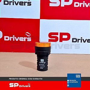 SINALEIRO CEW-SM3-E26 MONOBLOCO AMARELO 22 mm DE RESINA TERMOPLASTICA 24V 50/60Hz-CC