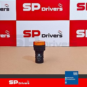 SINALEIRO CEW-SM3-D13 MONOBLOCO AMARELO 22 mm DE RESINA TERMOPLASTICA 110V 50/60Hz