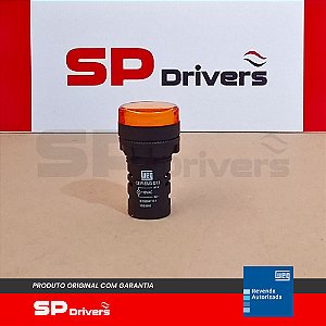 SINALEIRO CEW-SM3-D13 MONOBLOCO AMARELO 22 mm DE RESINA TERMOPLASTICA 110V 50/60Hz