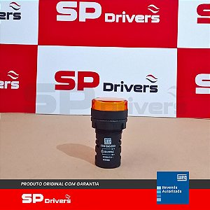 SINALEIRO CEW-SM3-D23 MONOBLOCO AMARELO 22 mm DE RESINA TERMOPLASTICA 220V 50/60Hz-CC