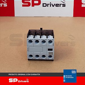 BLOCO CONTATO AUXILIAR FRONTAL BFB 3NA+1NF COM PARAFUSO Ui max=660/690 Volts AZUL CONTATOR CWB9-125