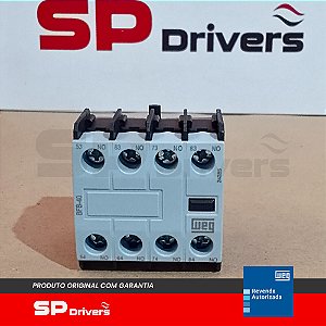 BLOCO CONTATO AUXILIAR FRONTAL BFB 4NA COM PARAFUSO Ui max=660/690 Volts AZUL CONTATOR CWB9-125