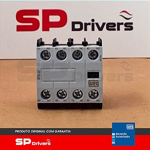 BLOCO CONTATO AUXILIAR FRONTAL BFB 2NA+2NF COM PARAFUSO Ui max=660/690 Volts AZUL CONTATOR CWB9-125