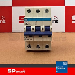 MINIDISJUNTOR TERMOMAGNETICO MDWH-C 40A 3 POLOS 230/400VCA 10kA