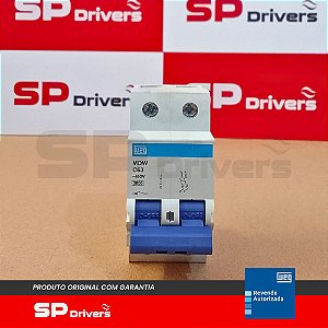 MINIDISJUNTOR TERMOMAGNETICO MDW-C63-2 C63A 2 POLOS