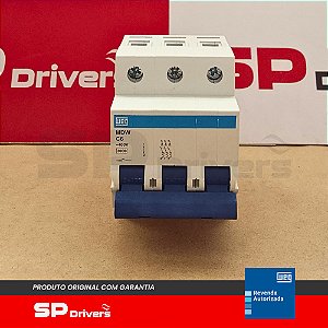 MINIDISJUNTOR TERMOMAGNETICO MDW-C6-3 C 6A 3 POLOS