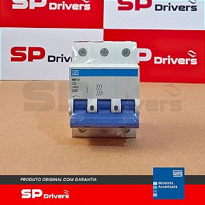 MINIDISJUNTOR TERMOMAGNETICO MDW-C6-3 C 6A 3 POLOS