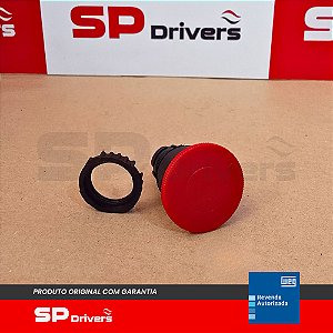 BOTÃO CSW-BCT1-WH COGUMELO COM TRAVA PADRÃO VERMELHO