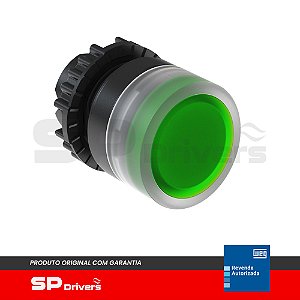 BOTÃO CSW-BFI2-WH FACEADO ILUMINADO PULSADOR VERDE