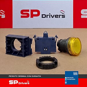 SINALEIRO CSW-SD3-FD66-3VF DIFUSO AMARELO 22MM DE RESINA TERMOPLASTICA 220-240V 50/60HZ