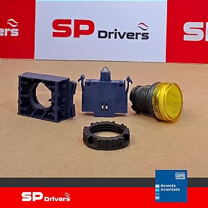 SINALEIRO CSW-SD3-FD66-3VF DIFUSO AMARELO 22MM DE RESINA TERMOPLASTICA 220-240V 50/60HZ