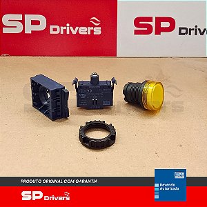 SINALEIRO CSW-SD3-FE10-3VF DIFUSO AMARELO 22MM DE RESINA TERMOPLASTICA 110-130V50/60HZ-CC