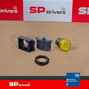 SINALEIRO CSW-SD3-FE10-3VF DIFUSO AMARELO 22MM DE RESINA TERMOPLASTICA 110-130V50/60HZ-CC
