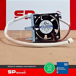 VENTILADOR AXIAL 12VCC COM CABO 300MM COM CARCAÇA DE 16CM² PARA INVERSOR FREQUENCIA
