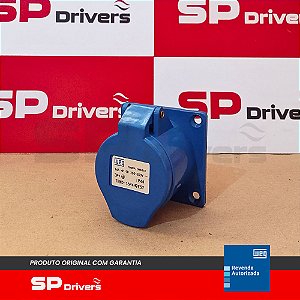 TOMADA INDUSTRIAL EMBUTIR TEWD 16A 4 Polos 9h 200-250 Vca/cc