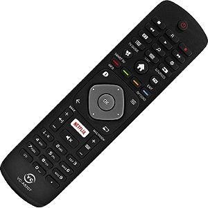 CONTROLE REMOTO PARA TV PHILIPS LCD / LED / SMART / 4K COM BOTÃO NETFLIX