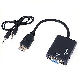 CABO ADAPTADOR HDMI PARA VGA COM P2