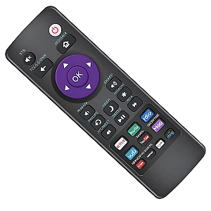 CONTROLE REMOTO PARA TV AOC ROKU SMART COM ATALHO NETFLIX SPOTIFY YOUTUBE