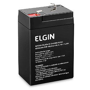 Bateria Selada 6V 4,5Ah Elgin Original