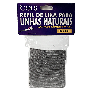 Refil de Lixa para Unhas Naturais - 100 unidades