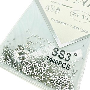 Cristais tipo Swarovski com 1440pcs - SS3 - Cristal