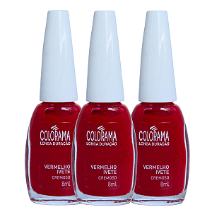 kit 3 Esmaltes Vermelho Ivete - Colorama