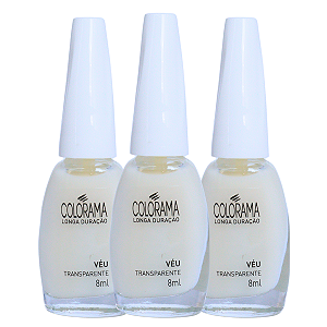 kit com 3 Esmaltes Véu - Colorama