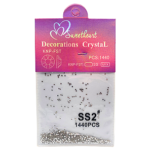 Cristais tipo Swarovski com 1440pcs - SS2 - Cristal