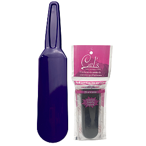 Kit Suporte Roxo + Refil com 25 Lixas - Cels