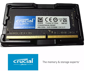 MEMÓRIA 4GB NOTEBOOK DDR4 2400 - CRUCIAL